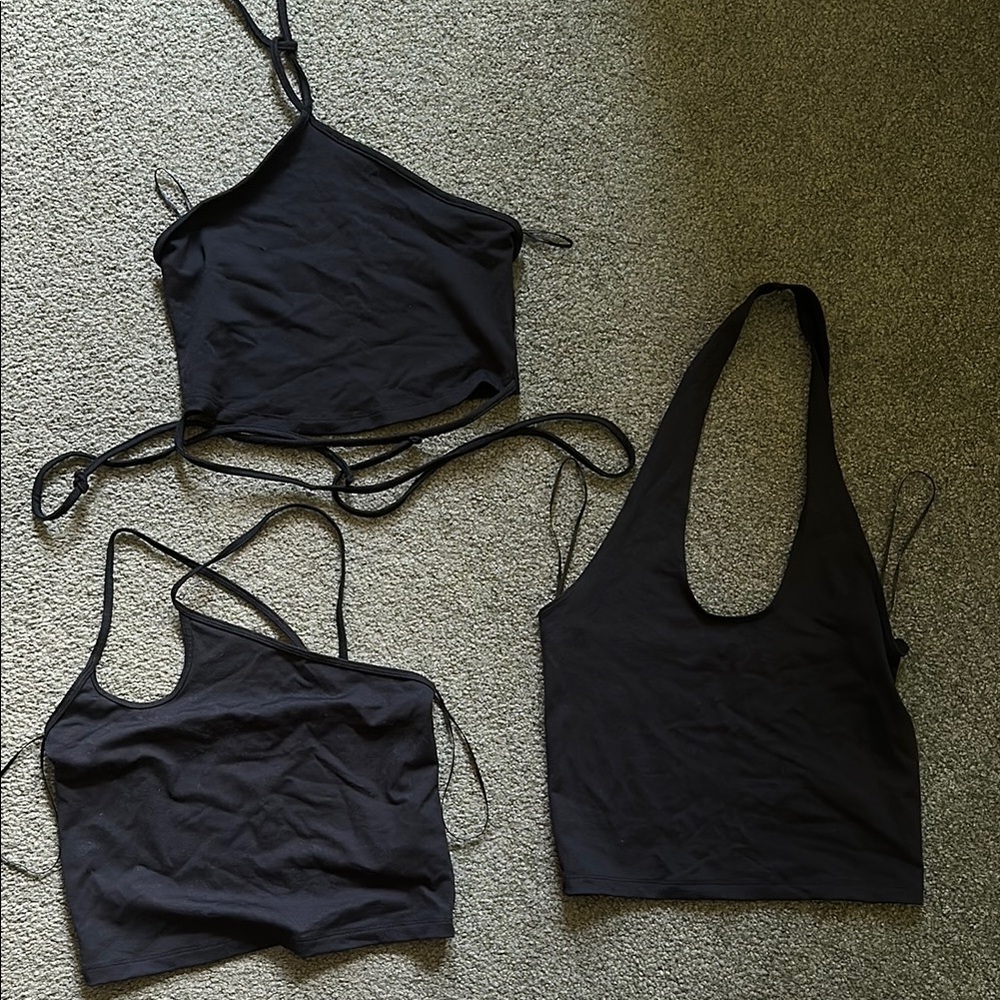 Abercrombie & Fitch 3 pack cropped tops